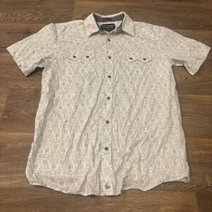 Cody James Western Geometric Snap SS Shirt Men’s Small Rodeo Cowboy Cotton
